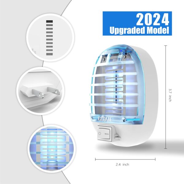 Bug Zapper Indoor, Electronic Fly Trap Insect Killer, Mosquitoes Killer Mosquito Traps with Blue Lights for Living Room, Home, Kitchen, Bedroom, Baby Room, Office(6 Packs) - Image 6