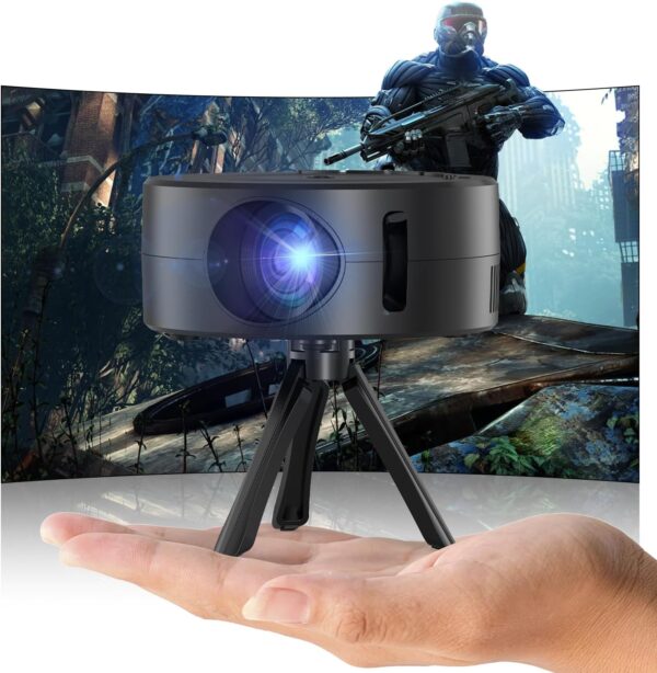 Mini Projector，Portable Movie Projector 1080P Support, 9500L Outdoor Projector for Home Theater Movie Phone Projector