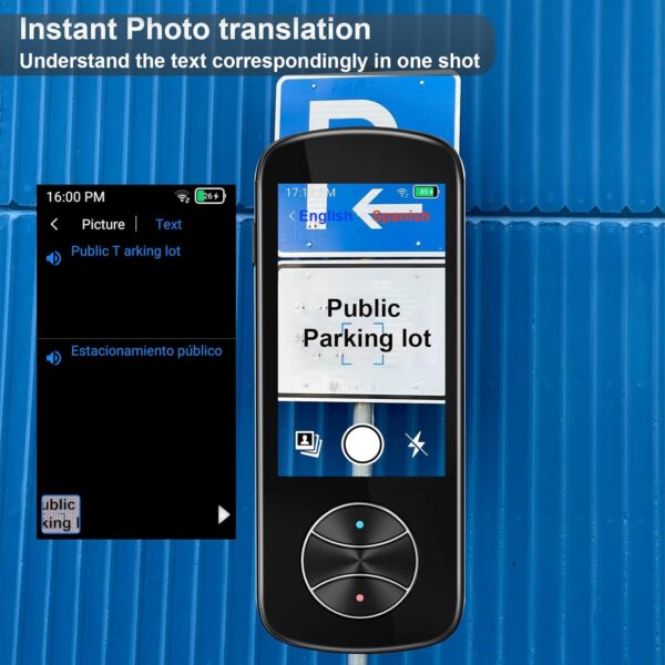 Language Translator Device No WiFi Needed, Instant Two Way Language Translator with 137+ Languages, Offline/Photo/AI Translator Device 2024 Voice Translator for Travel Business Learning - Image 4