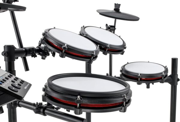 Alesis Nitro Max Kit Electric Drum Set with Quiet Mesh Pads, 10" Dual Zone Snare, Bluetooth, 440+ Authentic Sounds, Drumeo, USB MIDI, Kick Pedal - Image 9