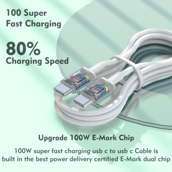 iPhone 15 Charger 5Pack (6/6/6/6/6 ft) USB C to USB C Cable(60W/3A) USB C Charger Cable Fast Charging for iPhone 15 Pro/Plus/Pro Max,iPad Mini 6/ Pro 2021,MacBook Pro,Samsung Galaxy S23 and More - Image 3