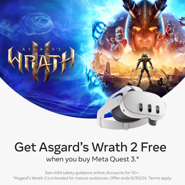 Meta Quest 3 128GB— Breakthrough Mixed Reality — Powerful Performance — Asgard’s Wrath 2 Bundle - Image 2